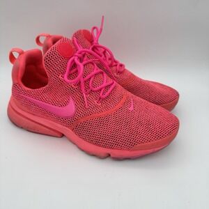 Nike Air Presto Flyknit SE Hot Punch Womens Size 7 Running Walking Comfort Shoes